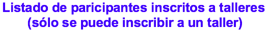 inscritos a taller